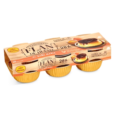 Flan de huevo al baño maría Reina 6 x 100 g-0