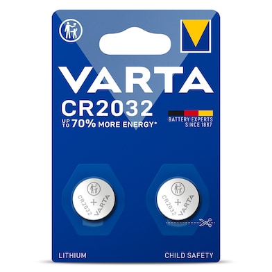 Pilas botón CR 2032 Varta 2 unidades-0