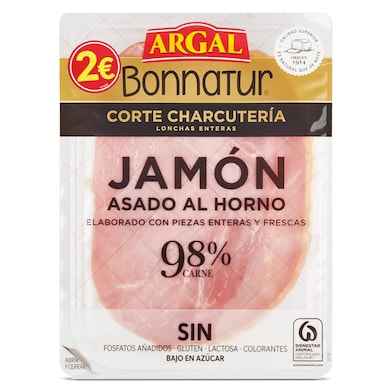 Jamón asado al horno 98% Bonnatur 100 g-0