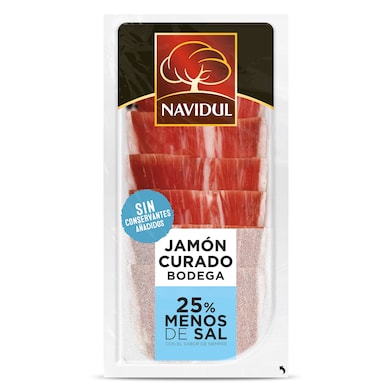 Jamón curado reducido en sal Navidul 45 g-0