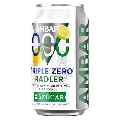 Cerveza radler triple zero Ambar 33 cl-0