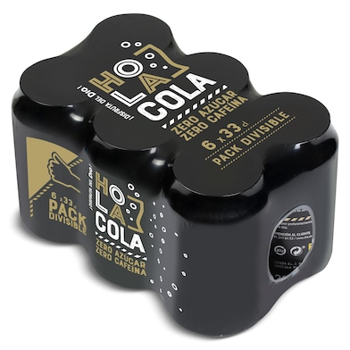 Refresco de cola zero sin cafeína Dia Hola Cola 6 x 330 ml-0