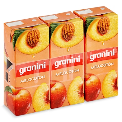 Bebida de zumo de melocotón Granini pack 3 x 200 ml-0