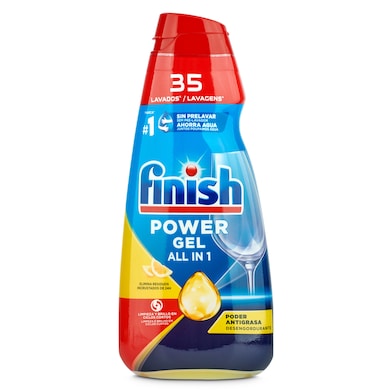 Lavavajillas máquina todo en 1 limón Finish 35 lavados 700 ml-0