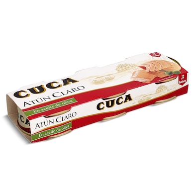 Atún claro en aceite de oliva Cuca 3 x 48 g-0
