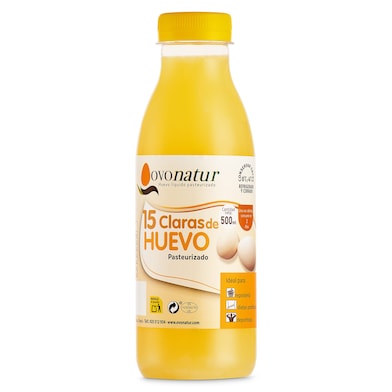 Claras de huevo pasteurizadas Ovonatur botella 500 ml-0
