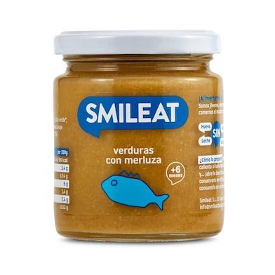Puré de verduras con merluza Smileat 230 g-0