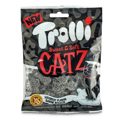 Golosinas gatos sabor regaliz Trolli 100 g-0