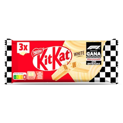 Barritas de galleta recubiertas de chocolate blanco Kit Kat 3 x 41.5 g-0