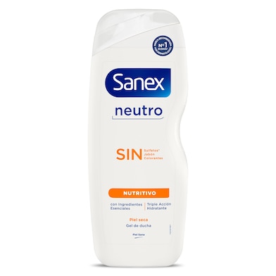 Gel de ducha nutritivo piel seca Sanex 600 ml-0