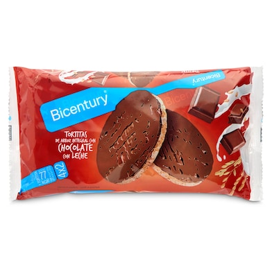 Tortitas de arroz con chocolate con leche Bicentury 130 g-0