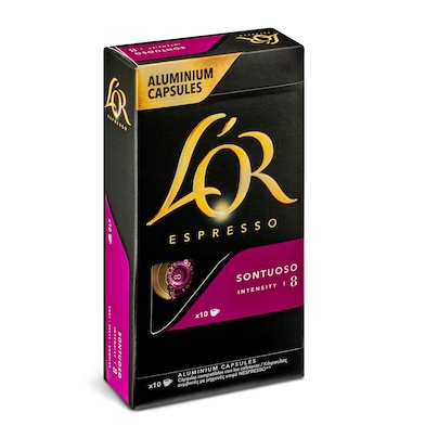 Cápsulas de café espresso sontuoso L'Or 10 unidades-0