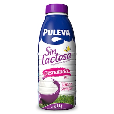 Leche desnatada sin lactosa Puleva botella 1 L-0