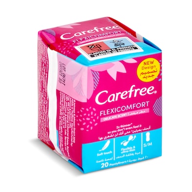 Protegeslips flexiconfort cotton fresh Carefree 20 unidades-0