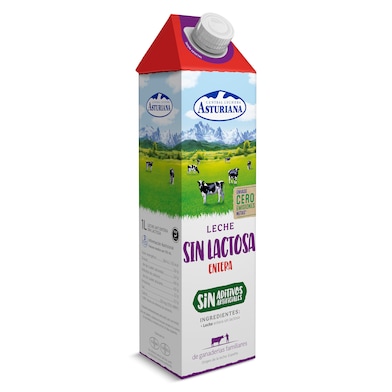 Leche entera sin lactosa Asturiana 1 L-0