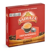 Cápsulas de café espresso descafeinado Saimaza 20 unidades