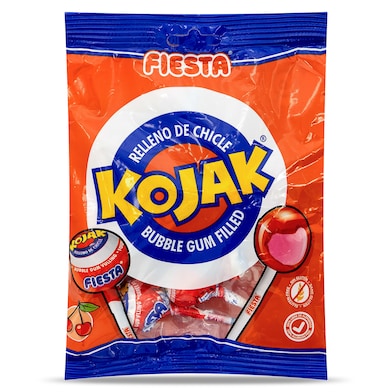 Piruletas rellenas con chicle Kojak Fiesta 105 g-0