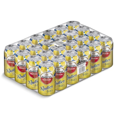 Cerveza radler con limón 0,0% alcohol Amstel pack 24 x 33 cl-0