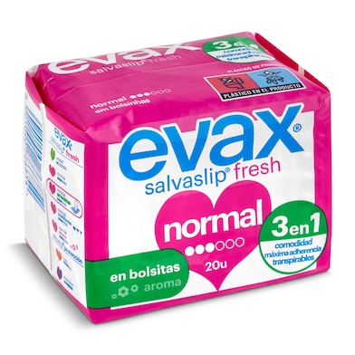 Protegeslip normal en bolsitas Evax 20 unidades-0