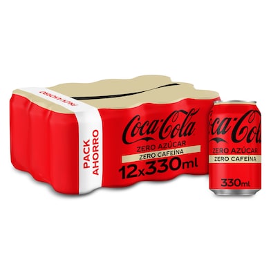 Coca-Cola zero azúcar zero cafeína 12 x 330 ml-0