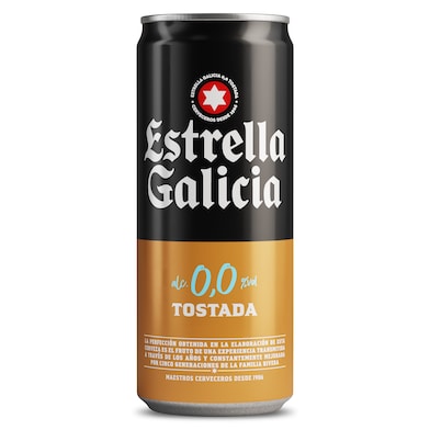 Cerveza tostada 0,0% alcohol Estrella Galicia 33 cl-0