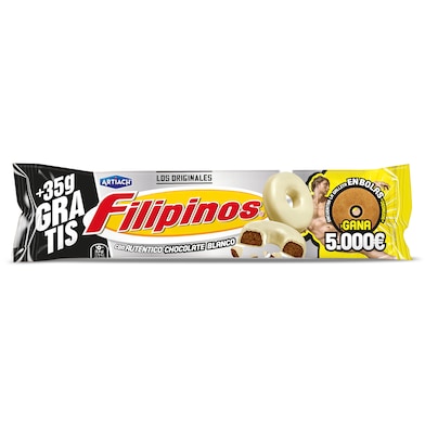 Roscos de galleta con chocolate blanco Artiach Filipinos 93 g + 35 g-0