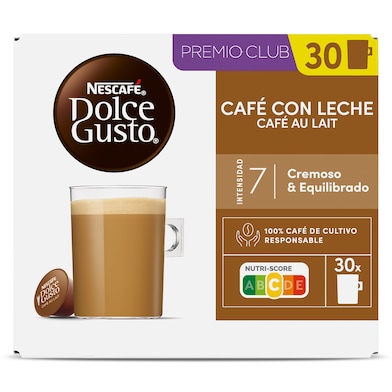 Cápsulas de café con leche Dolce Gusto 30 unidades-0