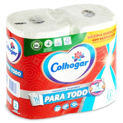 Papel de cocina para todo Colhogar 2 unidades-0