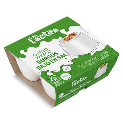 Queso fresco de Burgos bajo en sal Dia Láctea 4 x 62.5 g-0