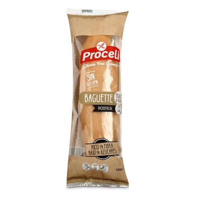 Baguette rústica sin gluten Proceli 120 g-0