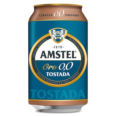 Cerveza tostada 0,0% alcohol Amstel Oro 33 cl-0