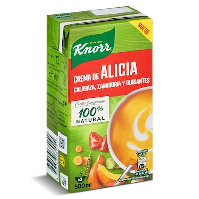 Crema de zanahoria, calabaza y guisantes Knorr 500 ml-0