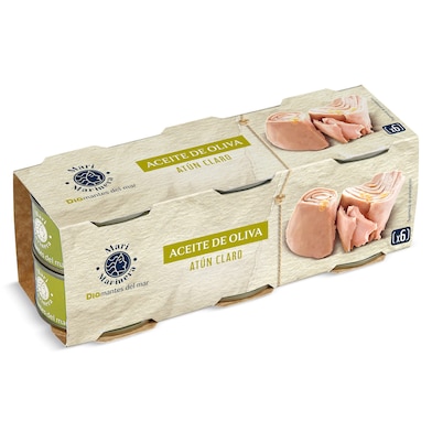 Atún claro en aceite de oliva Dia Mari Marinera 6 x 60 g-0