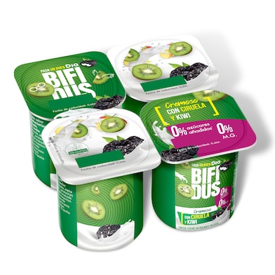 Bífidus con kiwi y ciruela doble 0% Dia 4 x 125 g-0