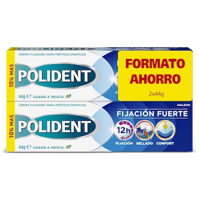 Crema fijadora para prótesis dental tubo Polident 2 x 44 g-0