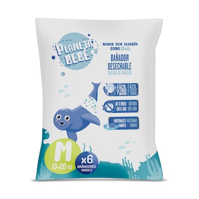 Pañales de agua bañador talla M 13-20 kg Dia Planeta Bebé 6 unidades-0