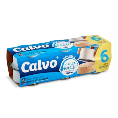 Atún claro en aceite de girasol Calvo 6 x 52 g-0