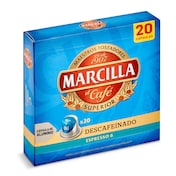 Cápsulas de café espresso descafeinado Marcilla 20 unidades