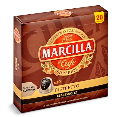 Cápsulas de café ristretto Marcilla 20 unidades-0