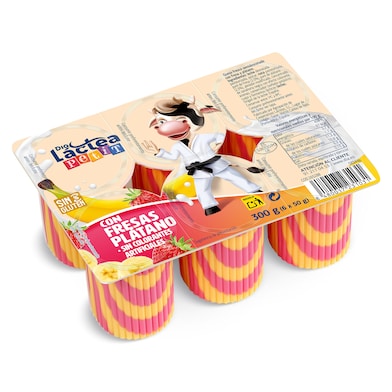 Petit de fresa y plátano Dia Láctea 6 x 50 g-0