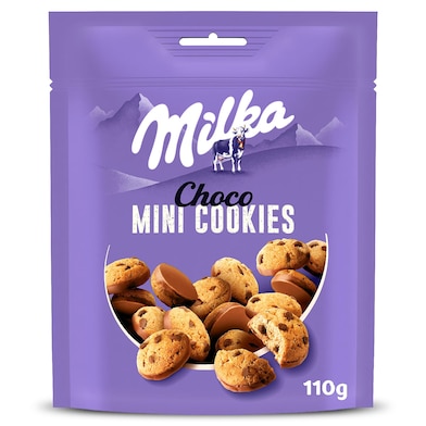 Galletas con pepitas de chocolate con leche Milka 110 g-0