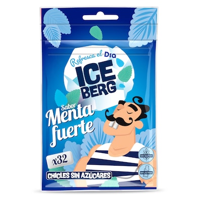 Chicles sabor menta fuerte sin azúcar Iceberg de Dia 44.8 g-0