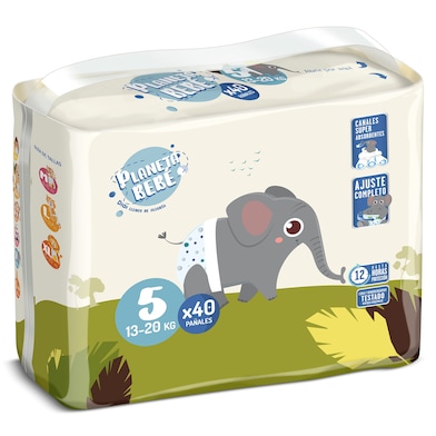 Pañales 13-20 kg talla 5 Dia Planeta Bebé 40 unidades-0