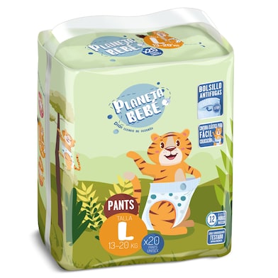 Pañales 13-20 kg talla L Dia Planeta Bebé 20 unidades-0