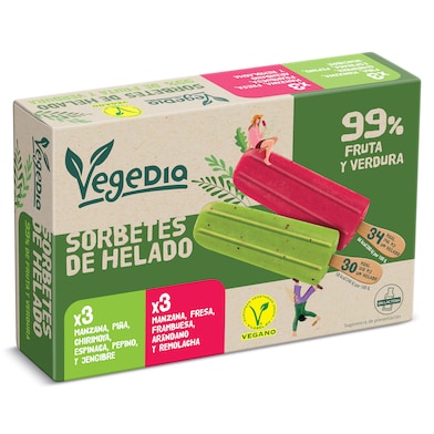 Polos de fruta y verdura 99% Dia Vegedia 6 x 52 g-0