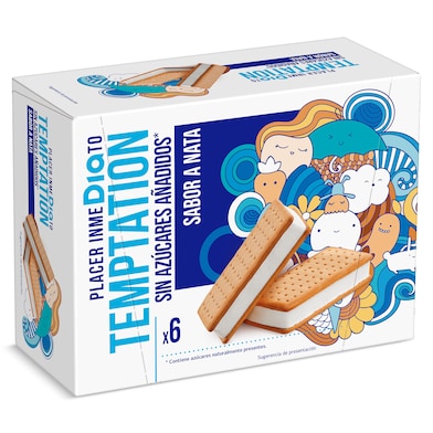 Sándwich de nata sin azúcar añadido Dia Temptation 6 x 50 g-0