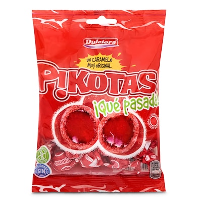 Caramelo de goma relleno sabor cereza Dulciora Pikotas 100 g-0