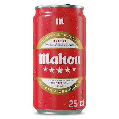 Cerveza Mahou 5 Estrellas 25 cl-0