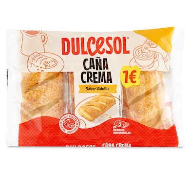 Cañas rellenas de crema Dulcesol 150 g-0