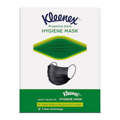 Mascarillas higiénicas negra Kleenex 5 unidades-0